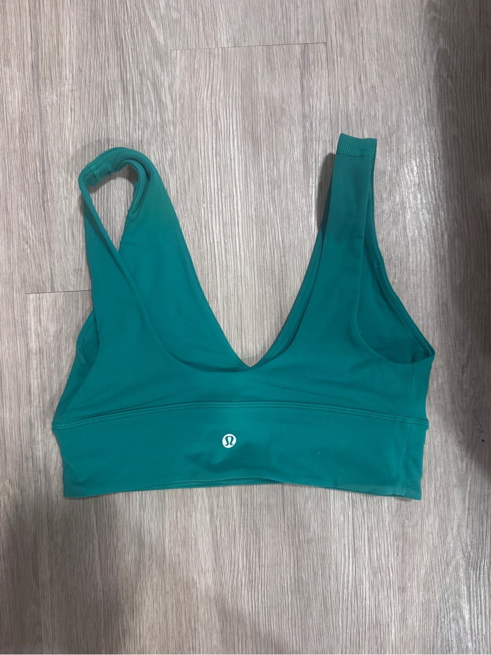 lululemon athletica bright green V-Neck Sports Bra - bright green